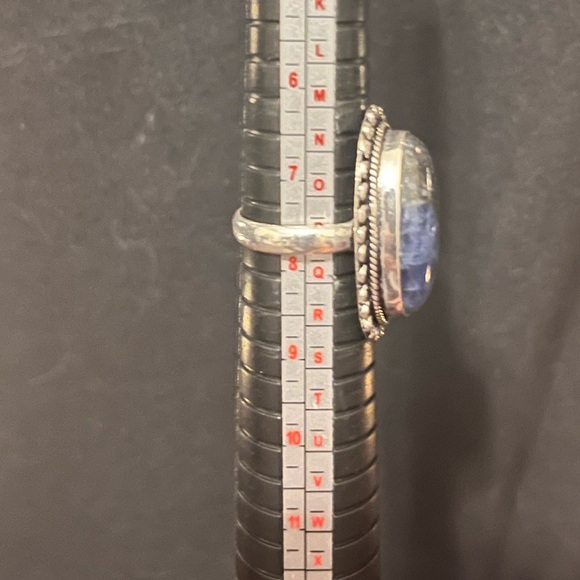 Sterling Silver & Natural Sodalite Gemstone Ring - Picture 5 of 11